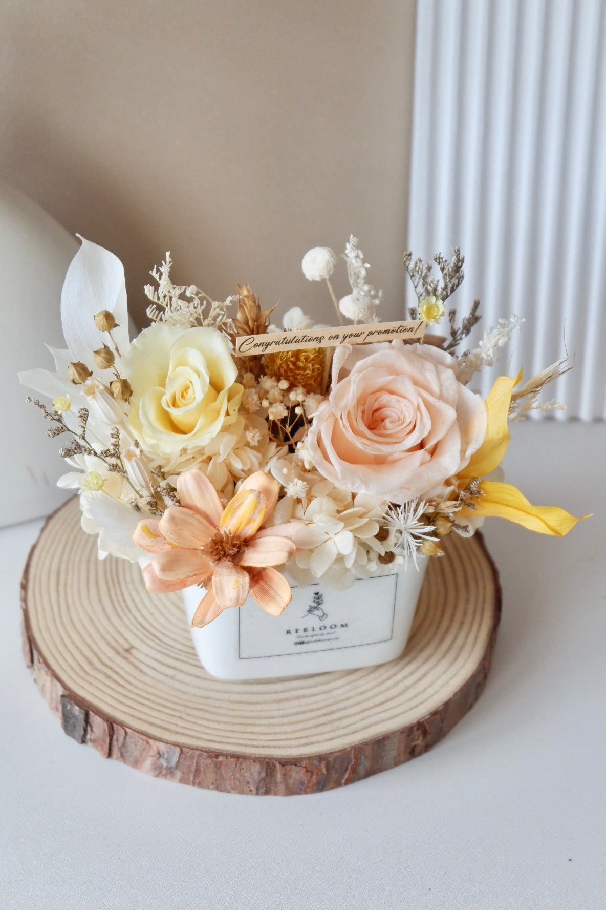 Marigold Preserved Flower Pot