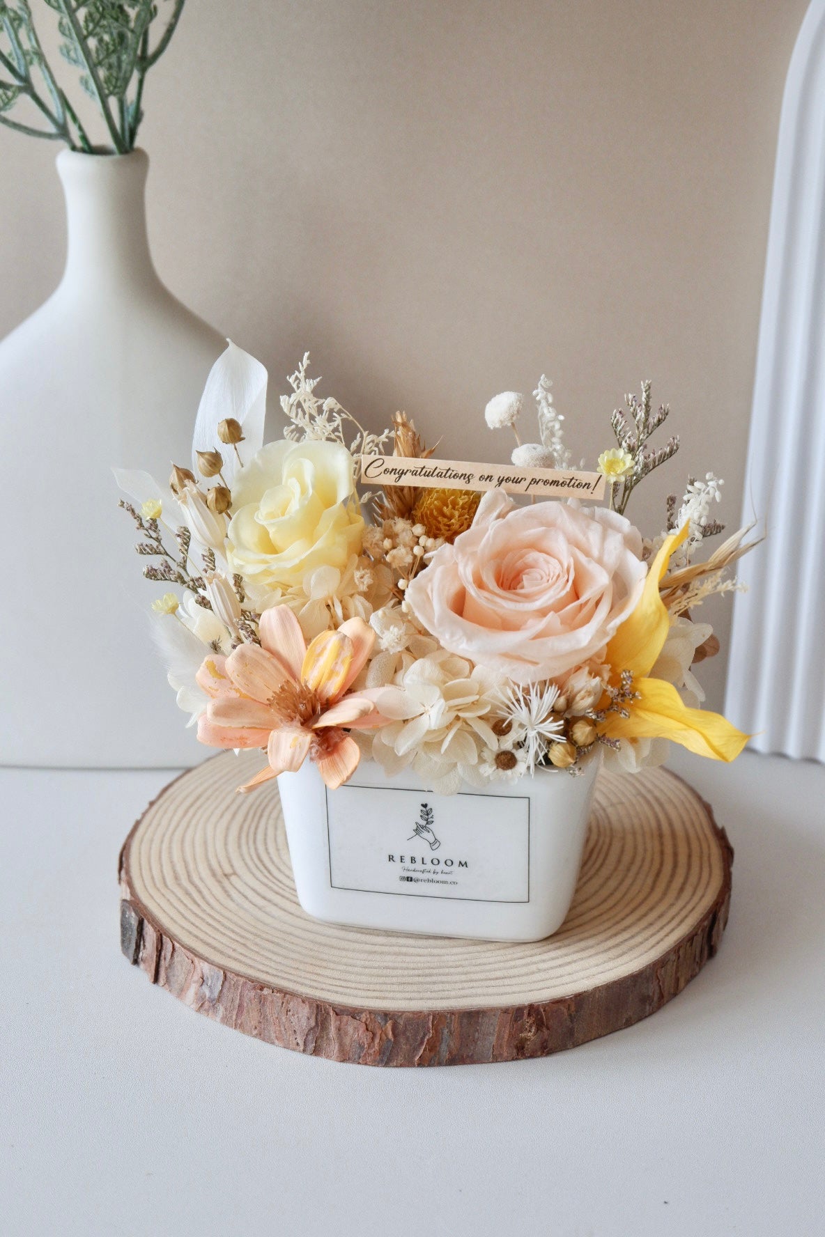 Marigold Preserved Flower Pot