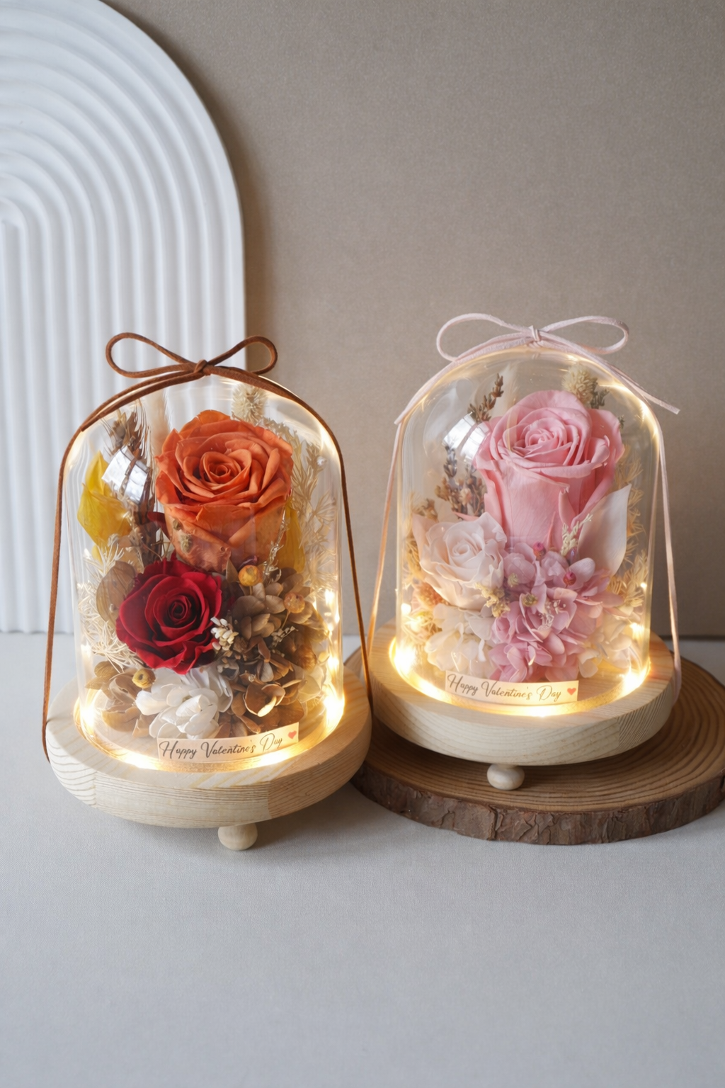 With Love Preserved Flower Bell Jar (Vintage)