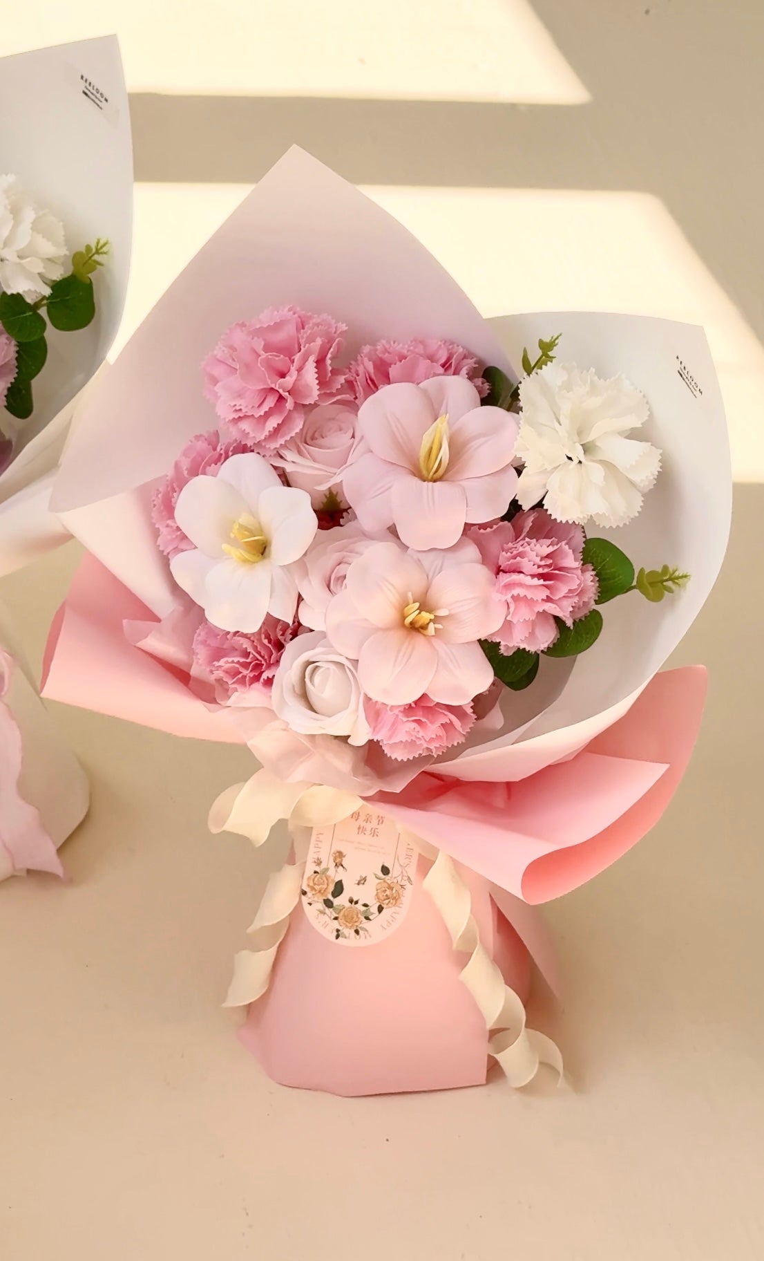 Gentle Love Soap Flower Bouquet (Pink)