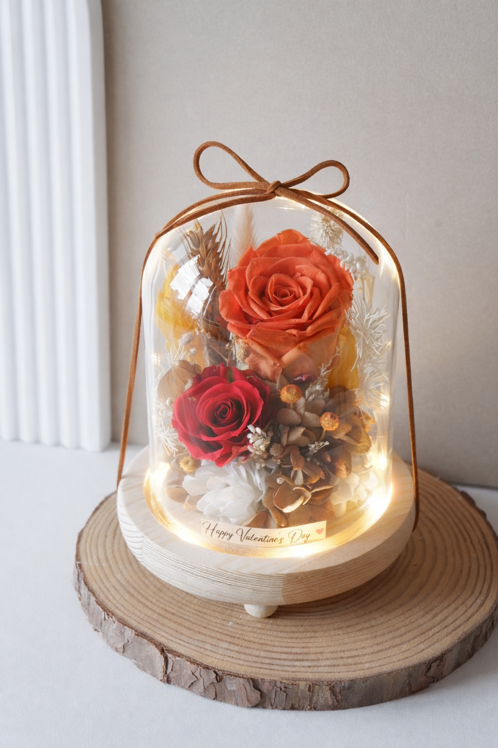 With Love Preserved Flower Bell Jar (Vintage)