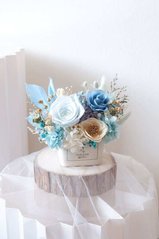 Indigo Preserved Flower Pot