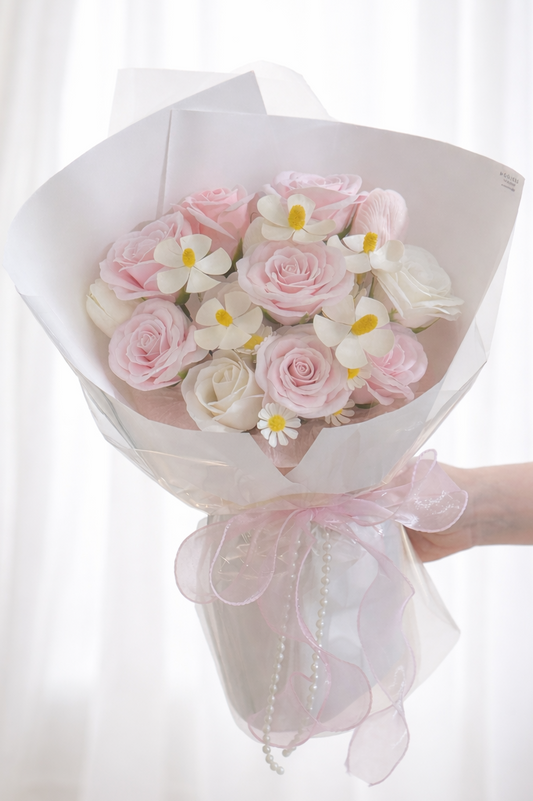 Dawn Soap Flower Bouquet (Pink)